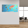 Renkli atlas Dünya haritası Manyetik Yapıştırıcı Gerektirmeyen Duvar Stickerı 118 Cm * 56 Cm Bx40