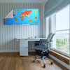Renkli atlas Dünya haritası Manyetik Yapıştırıcı Gerektirmeyen Duvar Stickerı 118 Cm * 56 Cm Bx40
