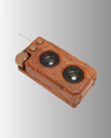 Retro Bluetooth Hoparlör Ahşap Görünümlü 5W Çift Stereo Ses