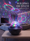 RGB Bluetooth Disko Lambası Dahili Hoparlörlü Müzikli Parti Işığı USB ve TF Kartlı