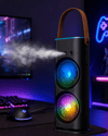 RGB Işıklı Spreyli Masa Fanı Çift Motorlu Güçlü Üflemeli Taşınabilir Fan