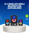RGB Işıklı USB Hoparlör Seti 9W Çıkış Gücü Derin Bas