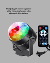 RGB LED Disko Küresi 7 Modlu Uzaktan Kumandalı