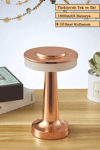 Rose Gold Dokunmatik Şarjlı Masa Lambası Dim Edilebilir Dekoratif Kablosuz Abajur