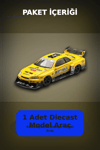 Sarı 1/64 Ölçek LB-ER34 Nissan Skyline Super Silhouette Diecast Model Araba BX-313332