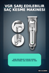 Şarj Edilebilir 0 Bıçak Kafalı Profesyonel Saç Kesme Ve Tıraş Makinesi BX-313694