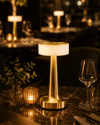 Şarjlı Gold Mantar Masa Lambası Dimmer Ayarlı Kablosuz LED Lamba