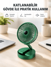 Şarjlı Katlanabilir Mini Fan – 3 Kademe Hız Ayarı, Taşınabilir Tasarım