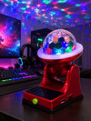 Şarjlı RGB Projektör Lamba Güneş Enerjili Çok Fonksiyonlu Disco Işık Lambası