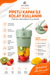 Şarjlı Taşınabilir Meyve Sıkacağı Pipetli Hazneli Pratik Smoothie Blender Bardağı