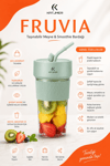 Şarjlı Taşınabilir Meyve Sıkacağı Pipetli Hazneli Pratik Smoothie Blender Bardağı