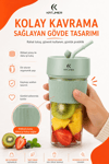 Şarjlı Taşınabilir Meyve Sıkacağı Pipetli Hazneli Pratik Smoothie Blender Bardağı