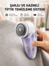 Şarjlı Tiftik Temizleyici – Çıkarılabilir Hazneli, Anti-Statik Fırçalı, USB Şarjlı