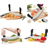 Satır Kıyma Bıçağı - Yarım Ay Modeli - Sebze Doğrama Satırı - Pizza Dilimleme Bıçağı - Paslanmaz Çelik