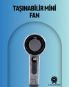 Şeffaf Kasa El Fanı | 5V 2A | 100 Kademeli Hava Akışı | Type-C Girişli