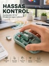 Şeffaf Tasarımlı Bluetooth Kablosuz Mouse Pilli Kullanım Yeni Nesil
