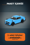 Sert Blisterde 1/64 Ölçekli Nissan LBWorks HAKOSUKA Baby Blue Diecast Model Araba BX-313348