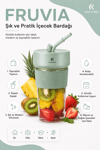 Seyahat Uyumlu Taşınabilir Meyve Sıkacağı Karıştırıcı Blender Pipetli Bardak Modeli