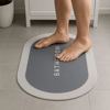 Sihirli Süper Su Emici Kaymaz Tabanlı Oval Paspas 40*60 Cm Bx40