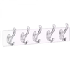 Silikon 5 Kollu Şeffaf Yapışkan Askı Bx40