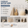 Silikon 5 Kollu Şeffaf Yapışkan Askı Bx40