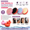 Silikon Uçlu Pratik Saç Masaj - Duş Fırçası Bx40
