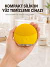 Silikon Yüz Temizleme Fırçası Titreşim Ayarlı USB Şarjlı Cilt Bakım Cihazı
