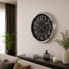 Silver Elegance Dekoratif 60 x 60 Cm Metal Duvar Saati