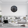 Silver Elegance Dekoratif 60 x 60 Cm Metal Duvar Saati