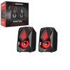 Siyah - Rgb Işıklı 1+1 Hoparlör Speakaer Set Usb Kablo 2.0 Multimedya - 5w Bx40