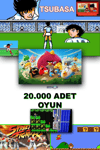 Siyah 2.4g kablosuz çift kollu retro oyun konsolu oyunlu game stick bluetooth yok