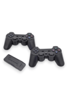 Siyah 2.4G kablosuz oyun kolu gamepad çiftli set Bluetooth özelliği olmadan - Elektronik