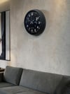 Siyah 40 Cm Metal Atatürk Seri Duvar Saati