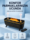 Siyah Aroma Difüzörü Jöle Damla Efektli Hava Nemlendirici Uzaktan Kumandalı LED Işıklı