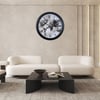 Siyah Atlas 60 x 60 Cm Metal Duvar Saati