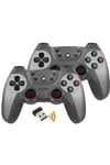 Siyah bluetooth bağlantılı 2.4g kablosuz gamepad 2 adet pc uyumlu 1 yıl garantili