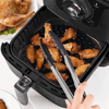 Siyah Isıya Dayanıklı Yıkanılabilir Silikon Fırın Ve Airfryer Kare Model Pişirme Matı 21,5 Cm Bx40