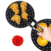 Siyah Isıya Dayanıklı Yıkanılabilir Silikon Fırın Ve Airfryer Yuvarlak Model Pişirme Matı 20 Cm Bx40