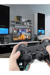 Siyah kablolu çift motorlu titreşimli joystick PC uyumlu USB bağlantılı 1 yıl garantili