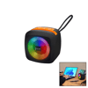 Siyah Kablosuz Hoparlör - Speaker Taşınabilir Işıklı Usb Şarjlı Bt - Tf Card 10 Mt Menzil 1200mah Pil - 5w Bx40