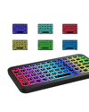 Siyah Kablosuz Mini RGB Işıklı Klavye Bluetooth 5.2 İnce Tasarım