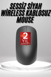 Siyah Kablosuz Mouse Wireless Mouse Minimal Tasarım
