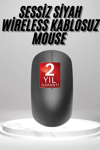 Siyah Kablosuz Mouse Wireless Mouse Minimal Tasarım
