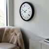 Siyah Motifli 52 Cm Metal Duvar Saati