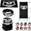 Siyah Renk Dikişsiz Çok Fonksiyonlu Çene Kafatası Yüz Maskesi Baf Buff Bandana Boyunluk Bileklik Bx40