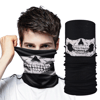 Siyah Renk Dikişsiz Çok Fonksiyonlu Çene Kafatası Yüz Maskesi Baf Buff Bandana Boyunluk Bileklik Bx40