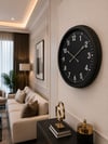 Siyah Standart Elegance 60 x 60 Cm Metal Duvar Saati