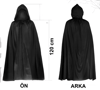 Siyah Uzun Pelerin 120 Cm Kapüşonlu – Cosplay Ve Parti Kostümü Bx40