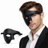 Siyah Yarım Erkek Maske – Phantom Parti &amp; Balo Maskesi Bx40