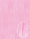 Soft Pembe Püsküllü Kapı Perdesi - Parti, Baby Shower, Cinsiyet Partisi 1x2 m